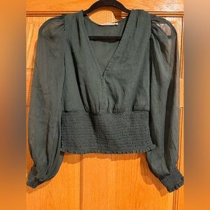 Elegant Dark Green Blouse
